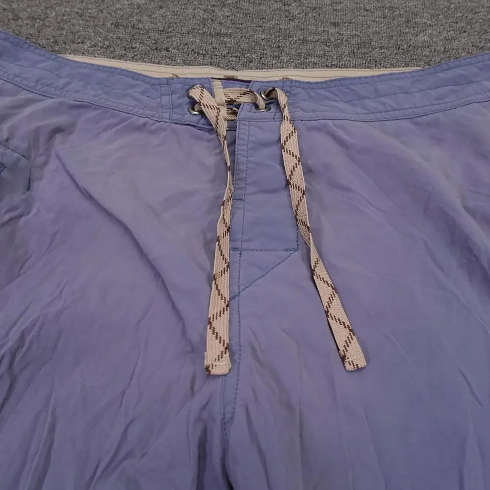 Patagonia Board Shorts Mens 32 Purple Solid Swim Trunks Drawstring Pockets
